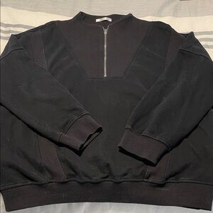 Black Half-Zip Women’s Top